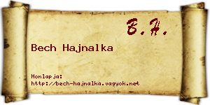 Bech Hajnalka névjegykártya